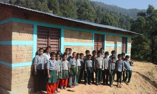 ネパール地震で全壊した学校の校舎1棟が再建されました!